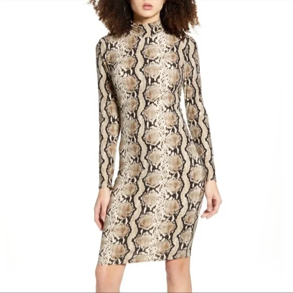 Leith | Dresses | Leith Long Sleeve Body Con Dress | Poshmark